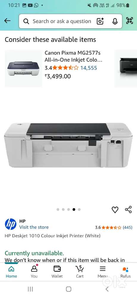 Hp printer only 2 prnt nikle h