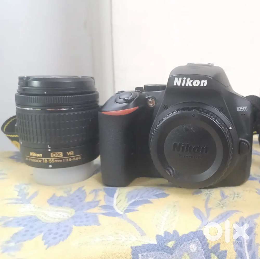 Nikon D3500 DSLR camera with 18-55mm lens.