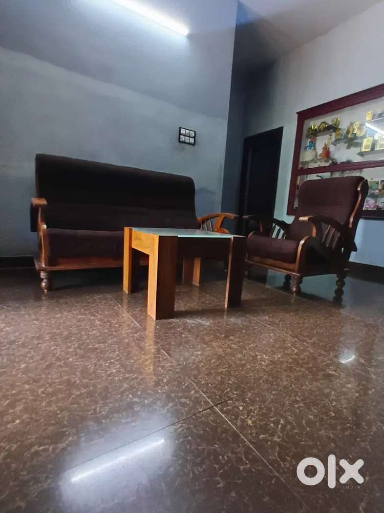 1 set of sofa with small wooden table