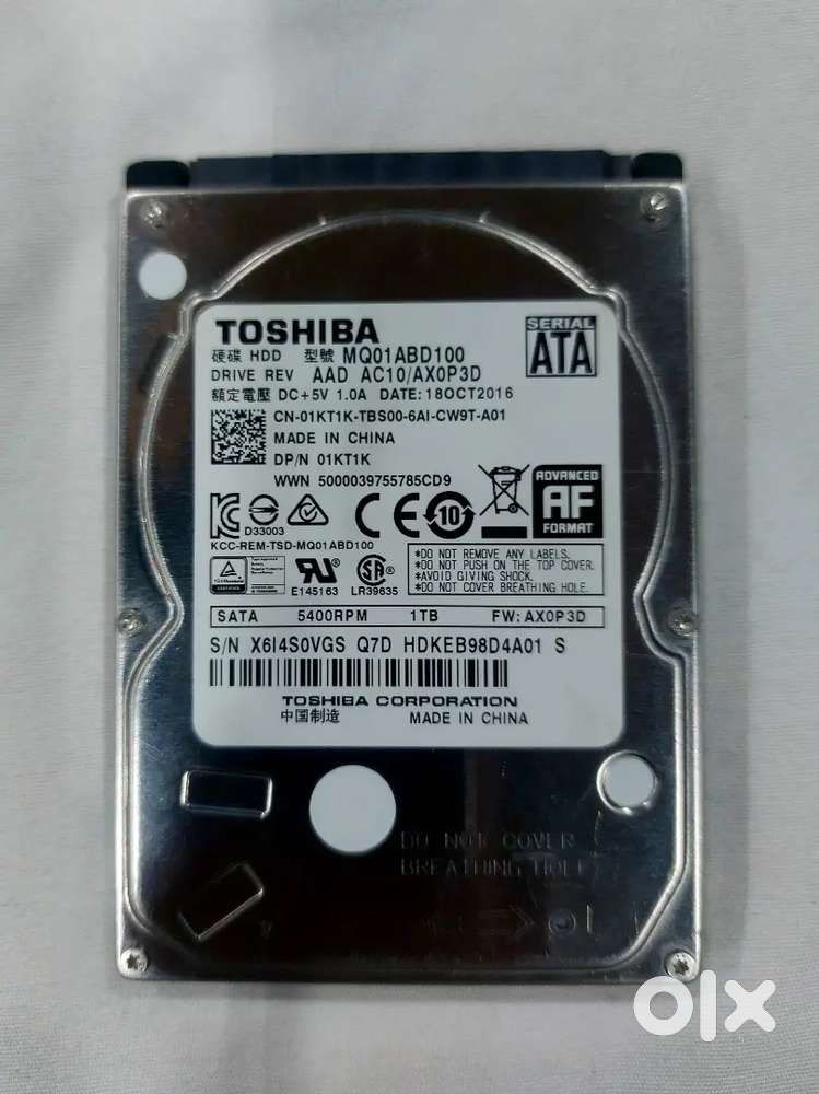 Toshiba 1TB Hard Disk Drive