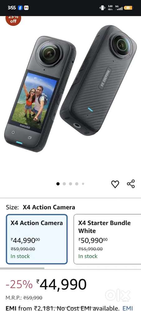 Insta 360 x4 brand new