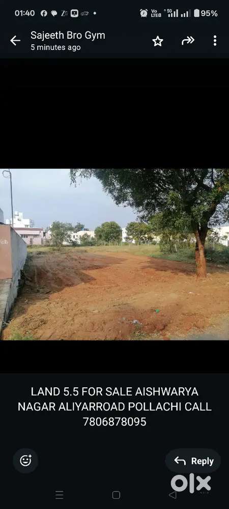 Site for sale details price of 1 cent is 6 lacks in Aishwarya nagar