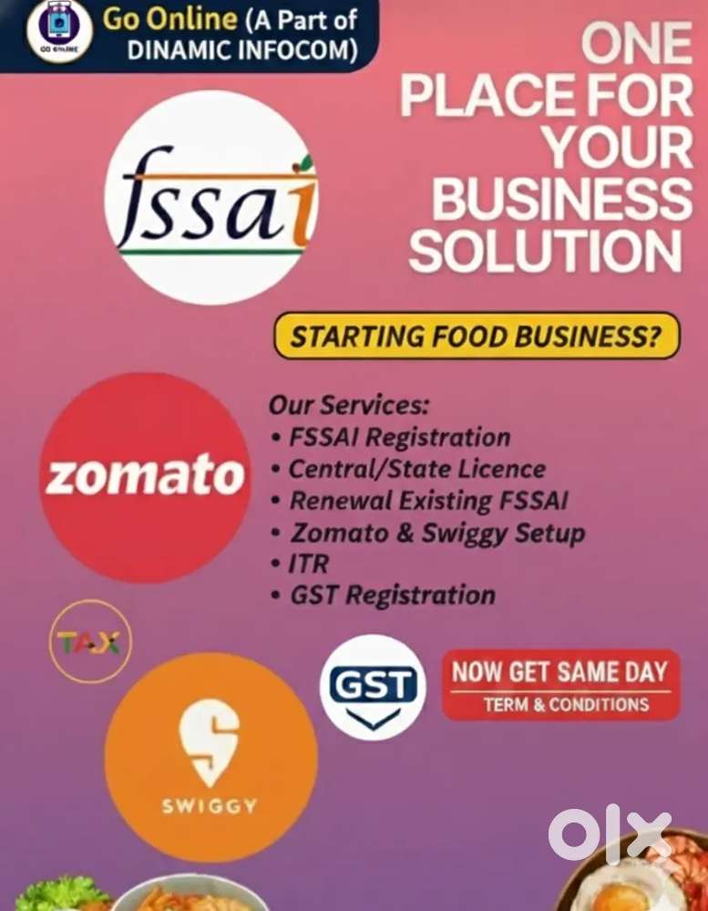 FSSAI Ragistration Swiggy & Zomato Onboarding Setup