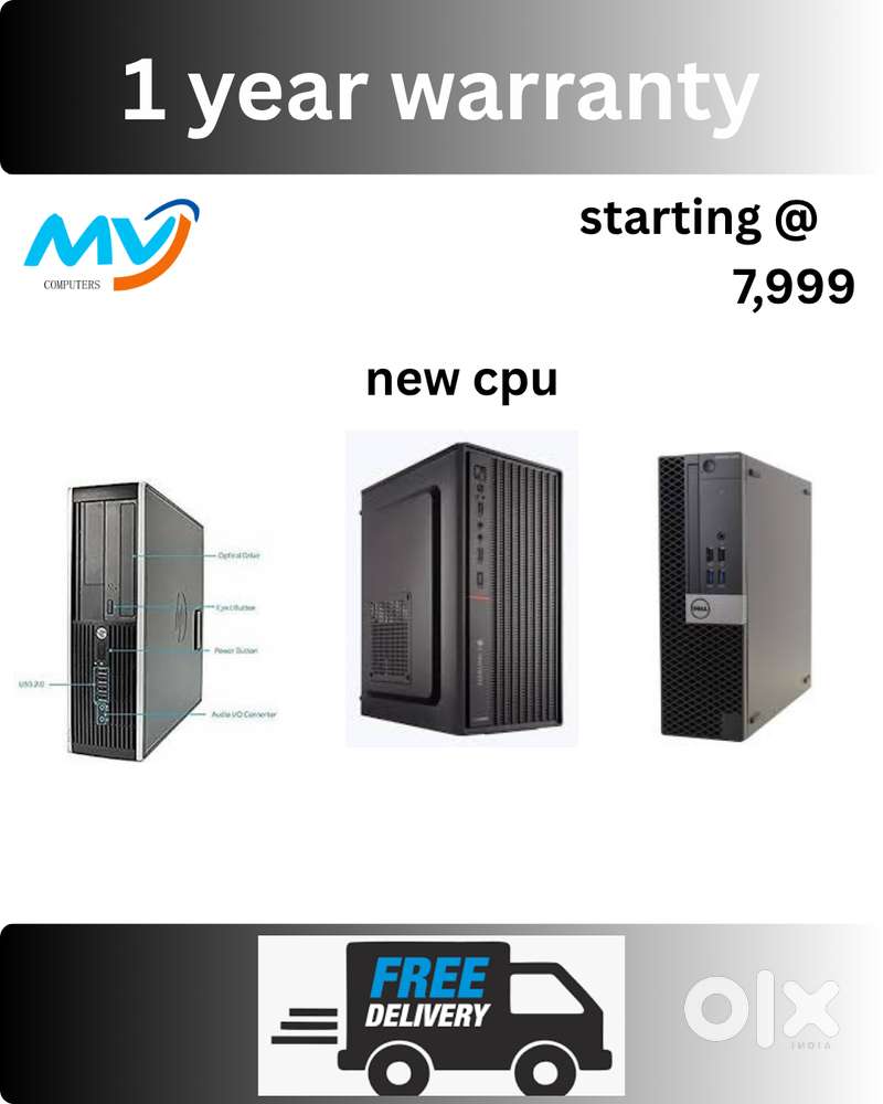 Ram - 8GB DDR3  Hard Disk - 500GB  All Basic Software  Starting @