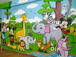 Wall decoration mural art painting for kids rooms ,play schools