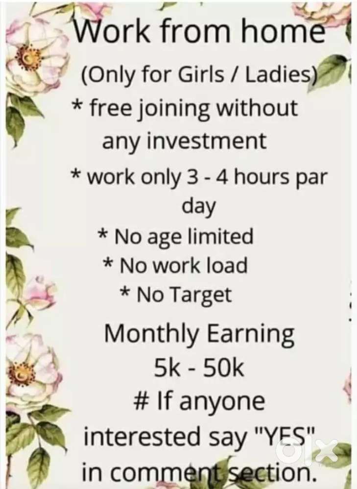 Part time work only for girl /house wife