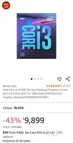 Intel I3 9100f processor