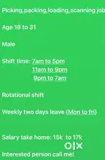 Warehouse job