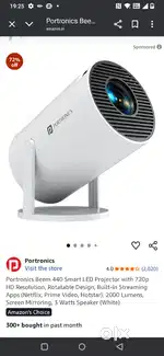 Portronics beam 440 led projector with its mouse and remote