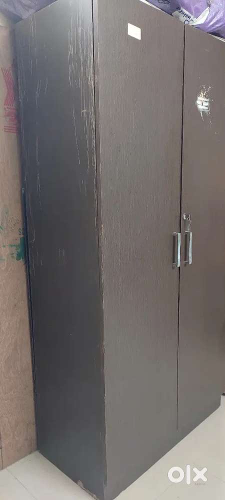 (6*3 feet) Wooden wardrobe-2 Door,Dark brown finish