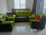 Leather sofa set