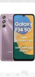 F 34 trippel camera amoded display 5g full box avilabel
