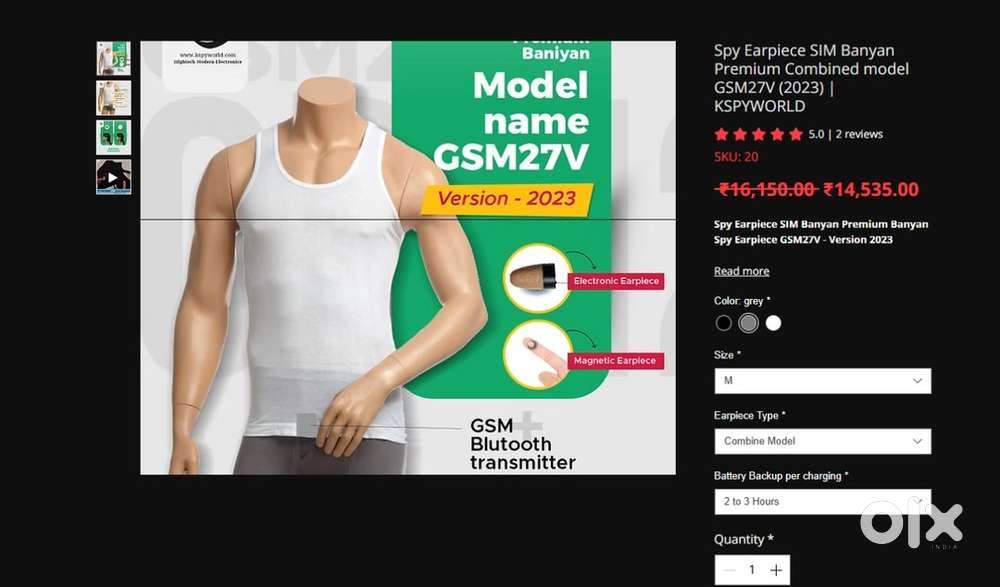 Premium banyan spy earpiece GSM27v