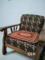 5 seater Wooden sofa set