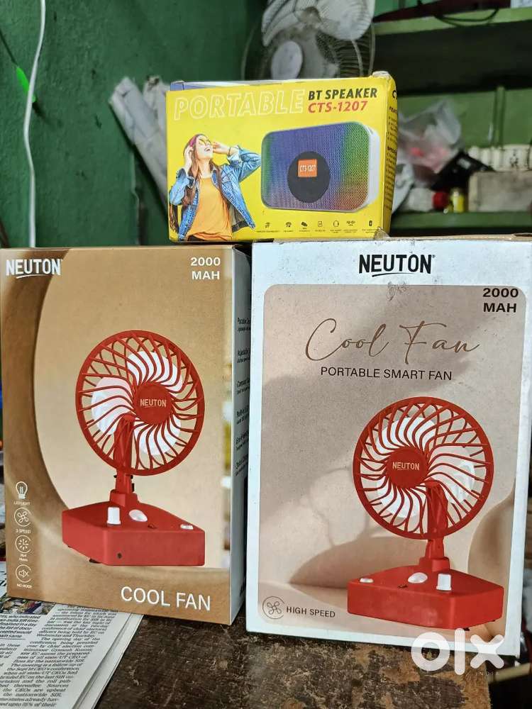 Chargeable fans mini sound bar
