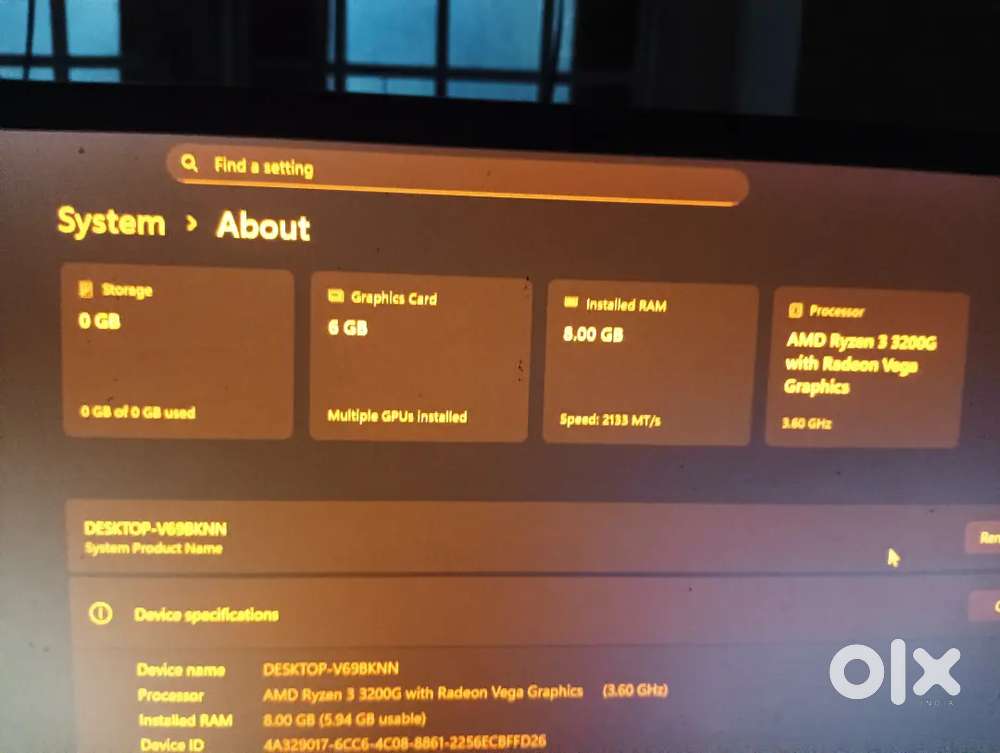 Urgent Sale Gaming System with GPU 960X AND HP monitor 21.5 inch