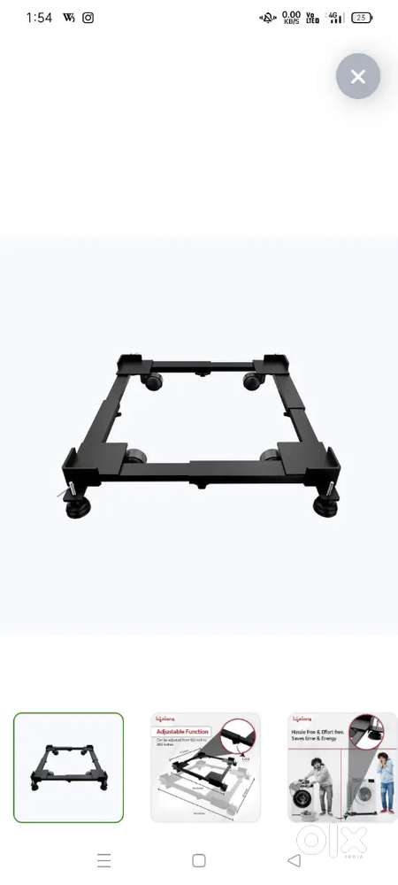 Lifelong adjustable washing machine stand with wheel