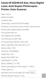 Canon IR2224 Duplex printer