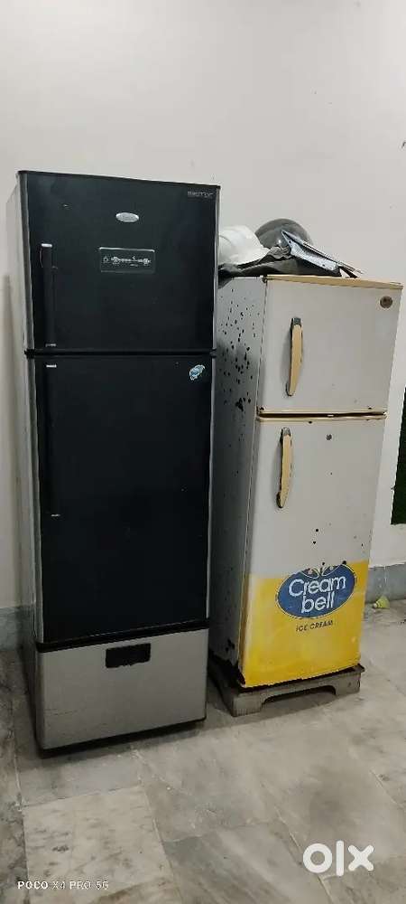 2 fridge (Lg  double door and Whirlpool triple door)