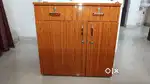 Wooden Finish Storage Cabinet with Drawers & Locks – Good Condition