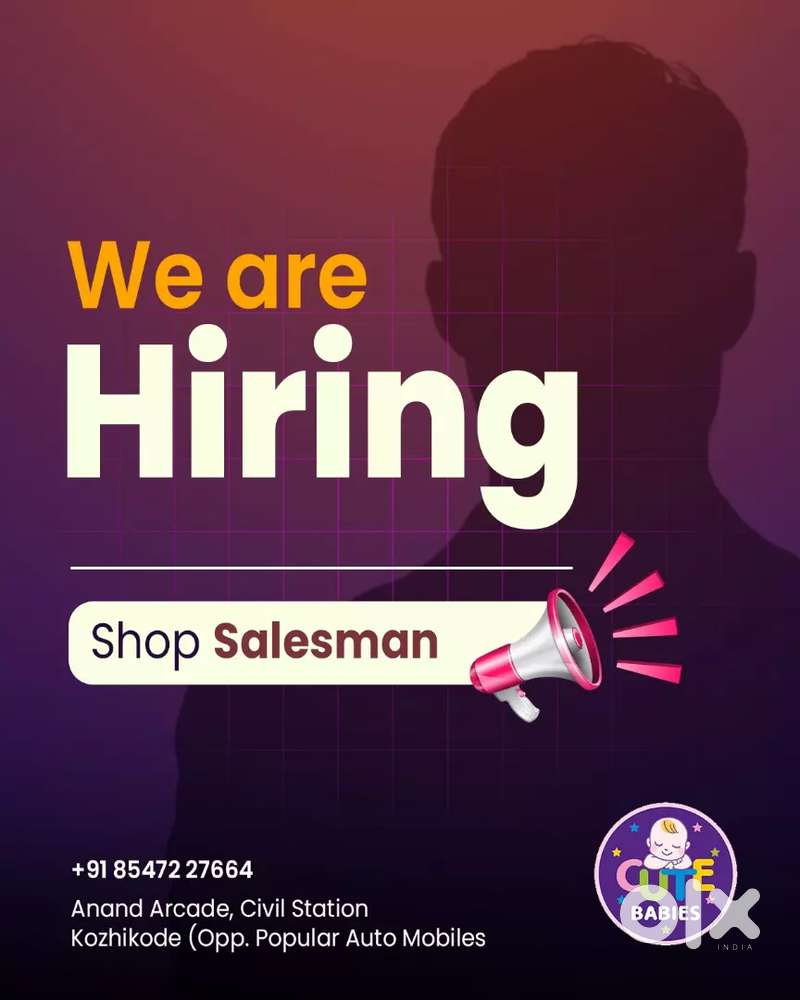 Sales man for baby shop