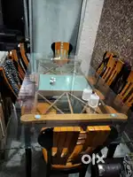 Dinning table and chair (wooden colour chairs and table)