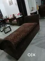 Couch with velvet cover