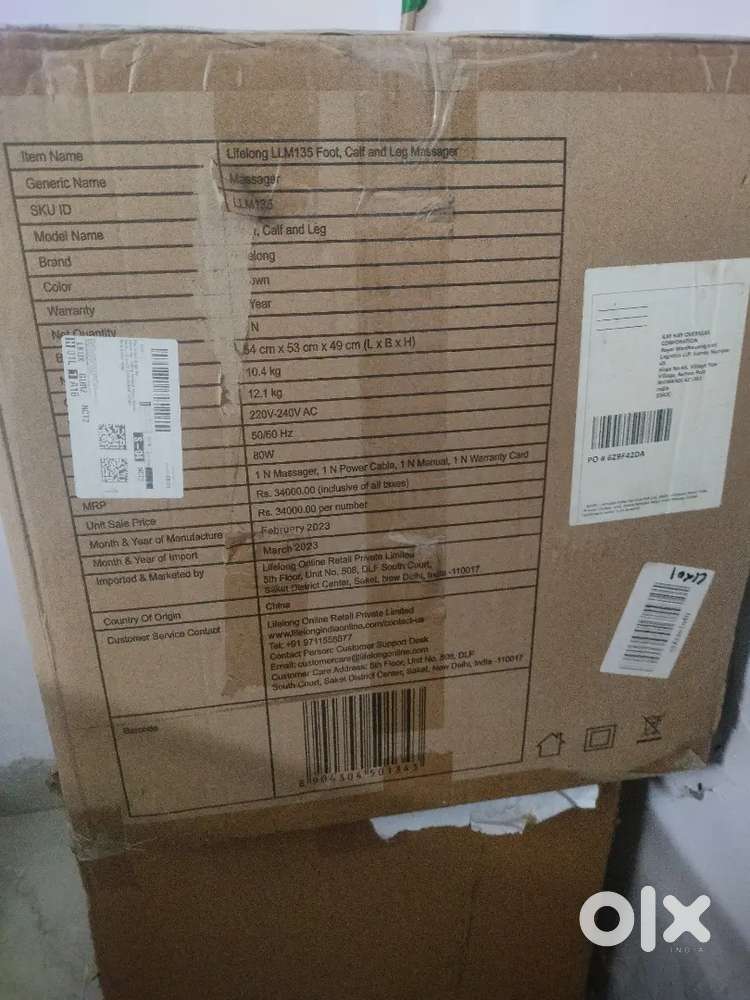 Foot and calf massager lifelong