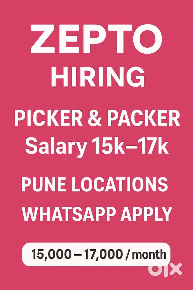 Zepto Warehouse Recruitment – Immediate Joining