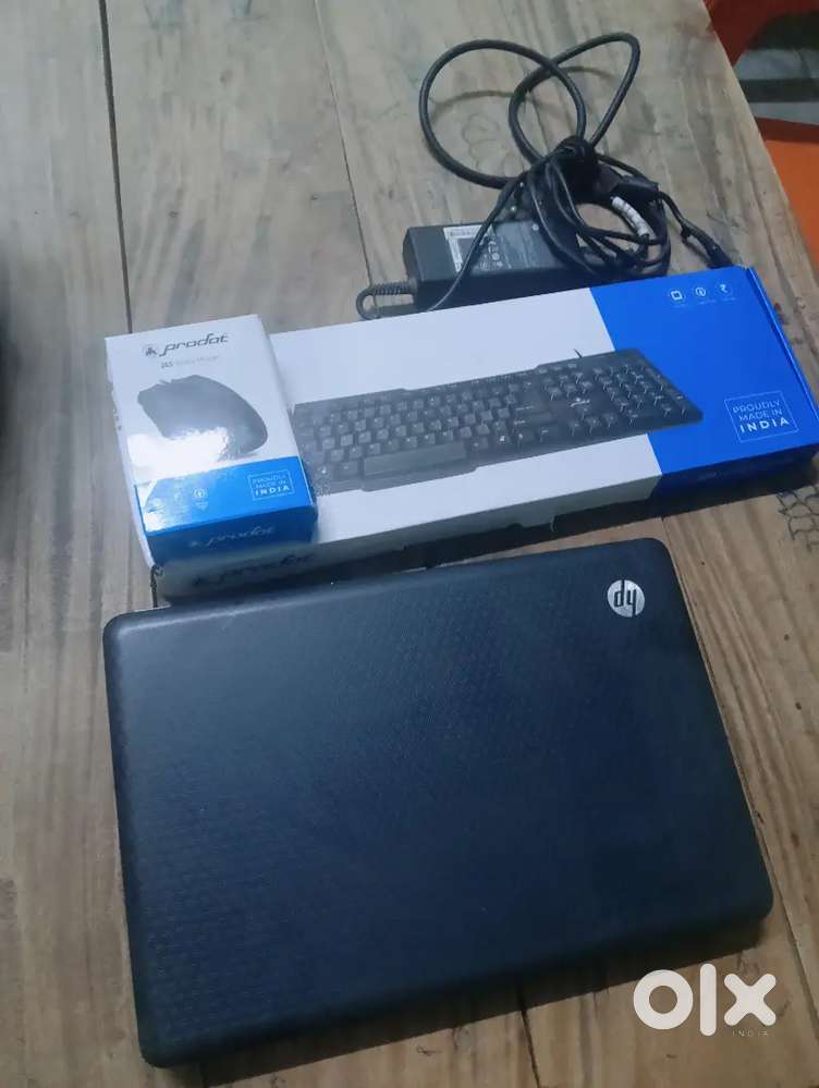 Hp laptop with keyboard and mouse