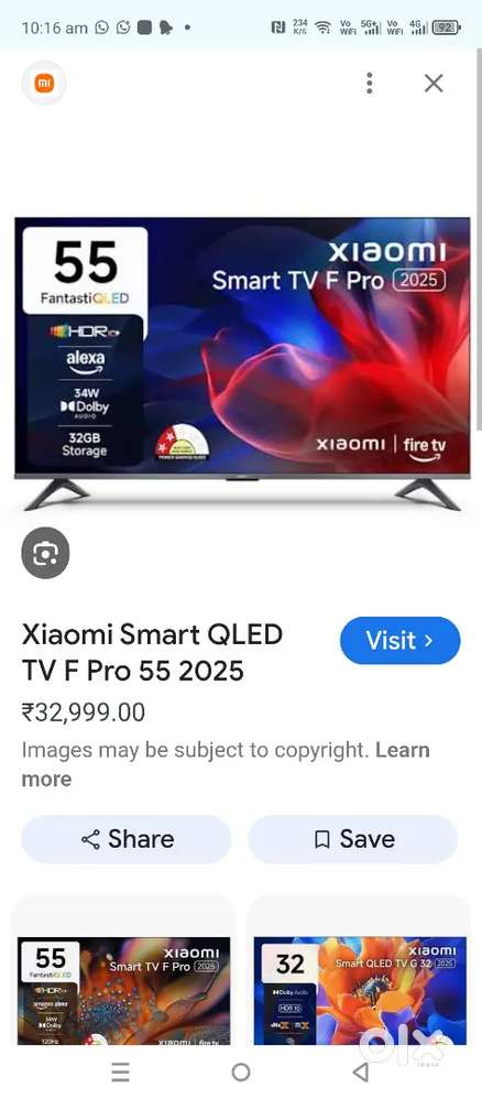 Beand new MI TV 55 inch ONLY 7 DAYS used