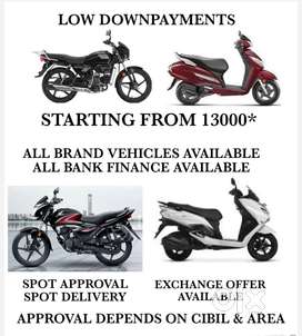 ALL BIKES & SCOOTERS AT LOW DOWNPAYMENT