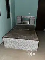 Double wooden bed