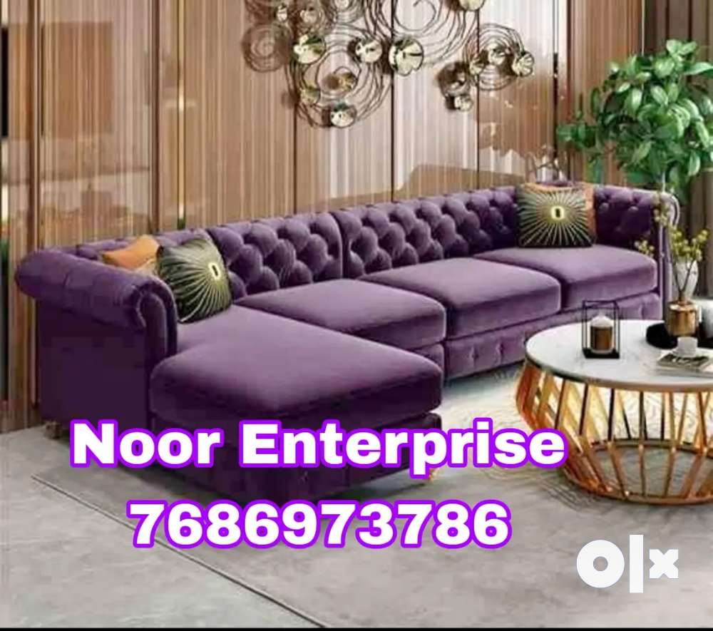 Brand new purple Chesterfield sofa