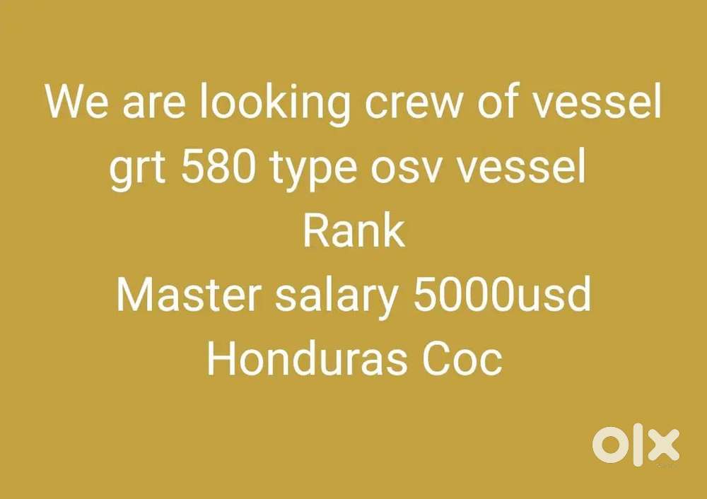 Need urgent requirement fressure female   merchant Navy