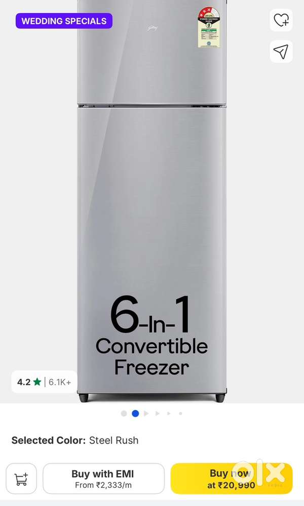 Refrigerator in new condition