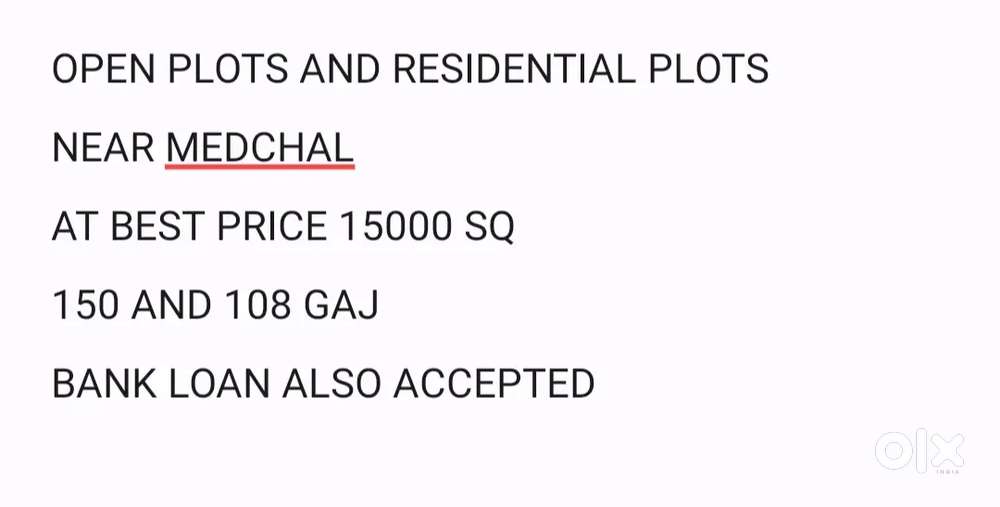 Open and residential plots at low price 15000