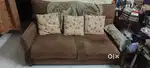 Linen Fabric 3Seater+2SingleSeater Sofa set in good condition for sale