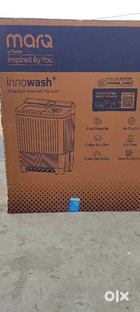 Marq Washing machine 10 kg Semi Automatic Top Load Maroon, White