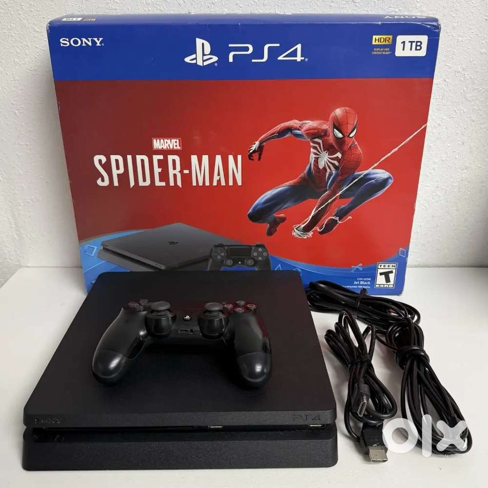 Sony PlayStation 4 1TB Slim Spiderman Console in Good Condition