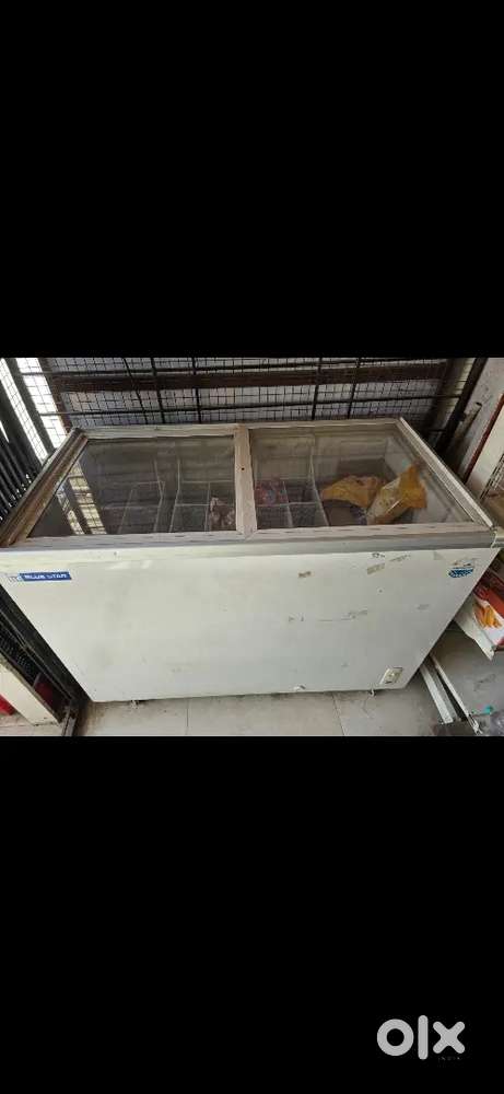 deep freezer wooden counter