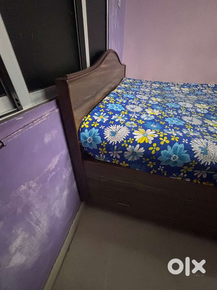 Bed with mattress