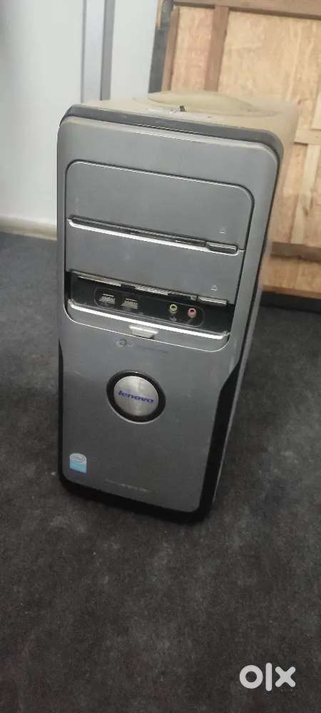 Lenovo cpu and hp scanjet scanner and monitor