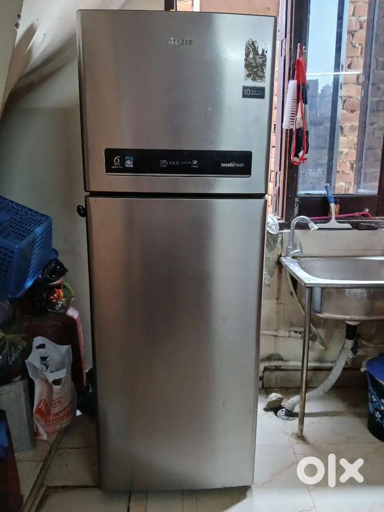 Whirlpool Double Door Fridge – Grey, Great Condition