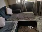 L shape compact sofa