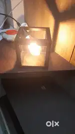 Wash basin sink and hanging led lights with roof setting