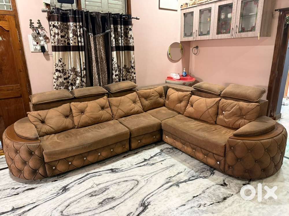L shape sofa set