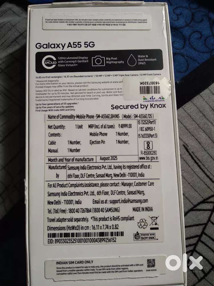 SAMSUNG GALAXY A55 Just 2days old