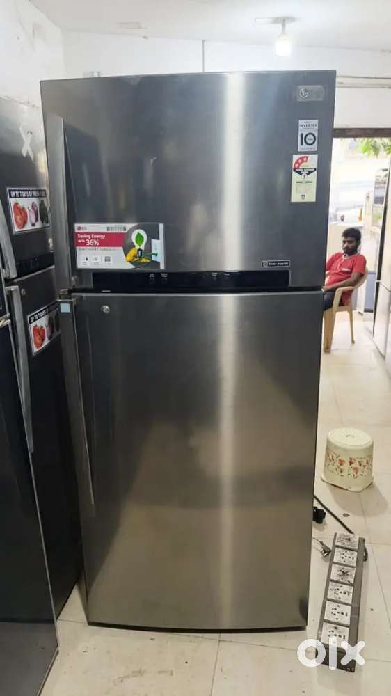 Double door fridge with warranty good condition
