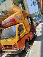 Food Truck with fast food materials